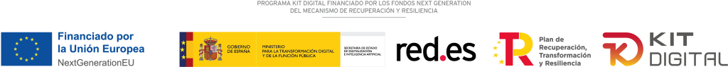 Logos Programa Kit Digital Financiado por los Fondos Next Generation del Mecanismo de Recuperación y Resiliencia